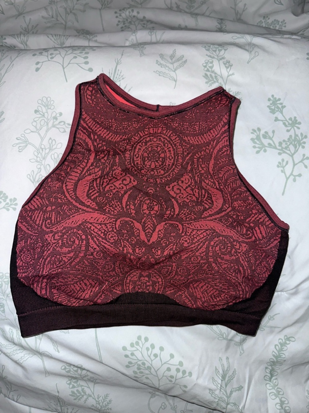 Calia Women’s High-Neck Lace Pattern Sports Bra